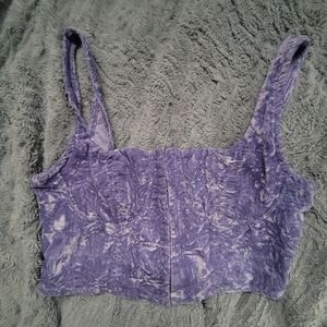 Purple Velveteen Fairy Fairycore Cottagecore Whimsygoth Corset Top Shirt Blouse